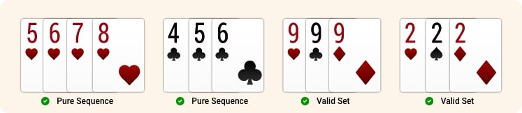 Valid Shows Examples - Rummy Rules